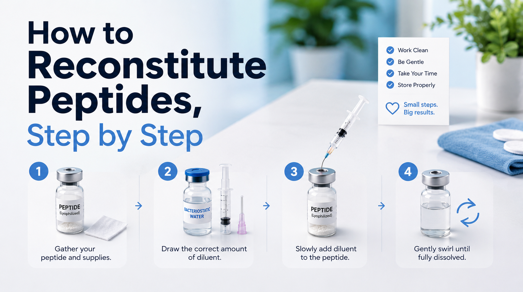 How to Reconstitute Peptides, Step by Step